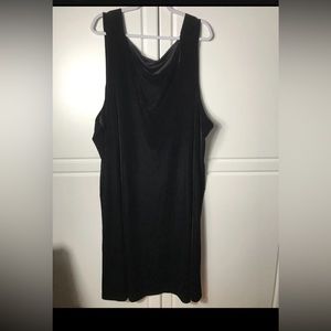 Lands End Black Velvet Sleeveless Dress Size 3x